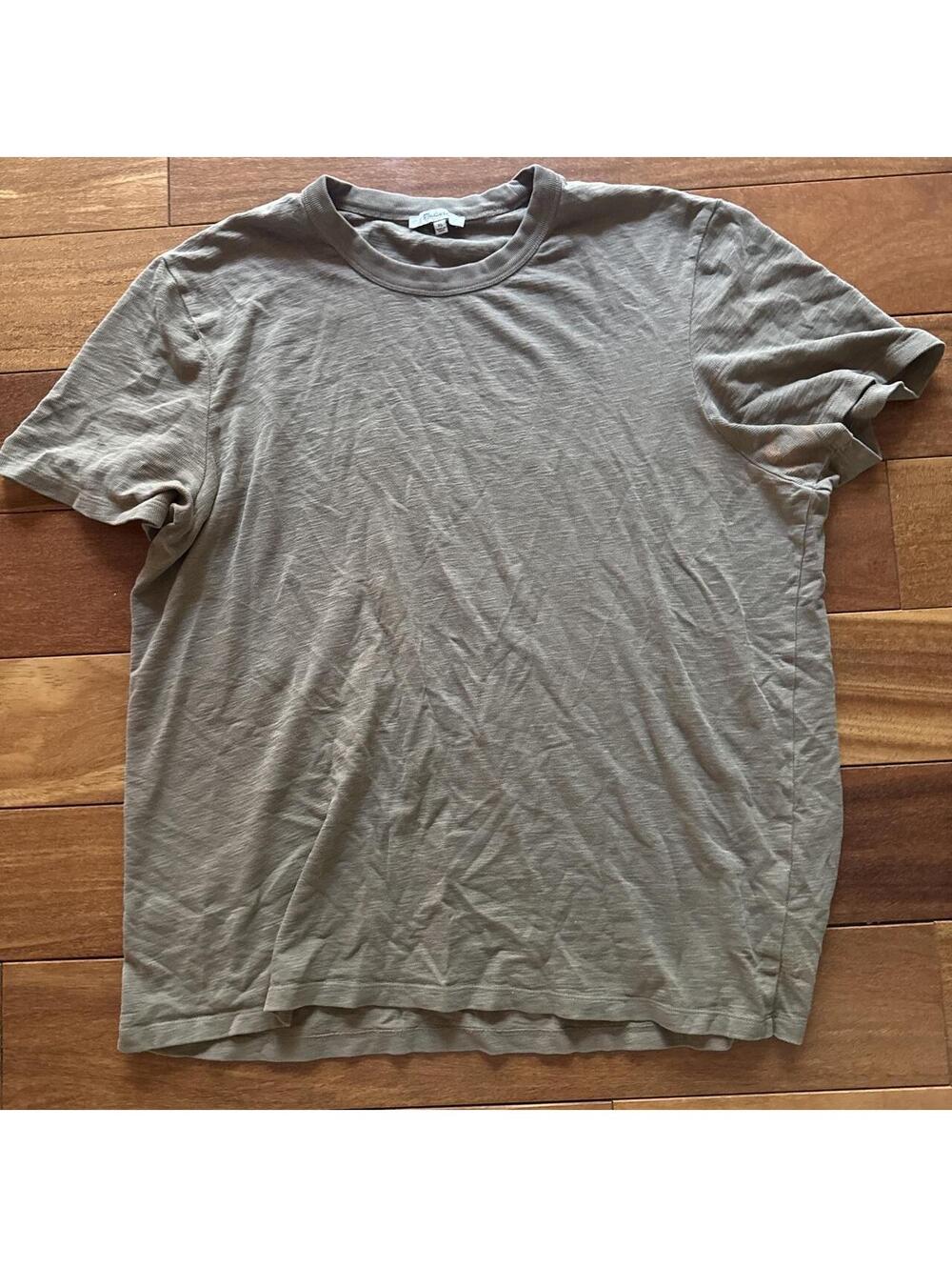 Madewell Men's Brown and Khaki Tshirt